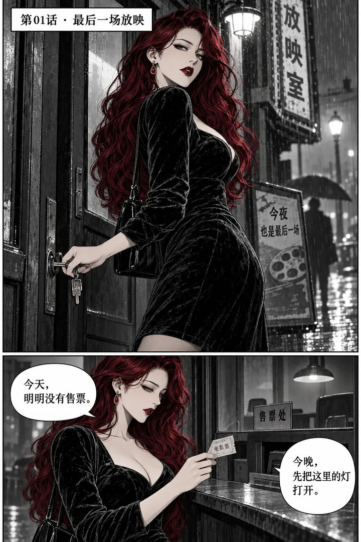 深夜放映室第01话漫画开篇